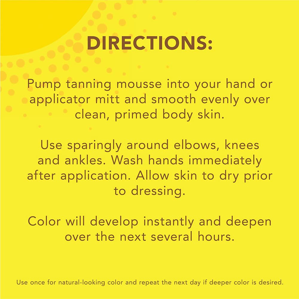 Jergens Natural Glow Instant Sun Sunless Tanning Mousse Body Bronzer for Deep Bronze Tan, 6 fl.oz / 177 ml (NO CAP)