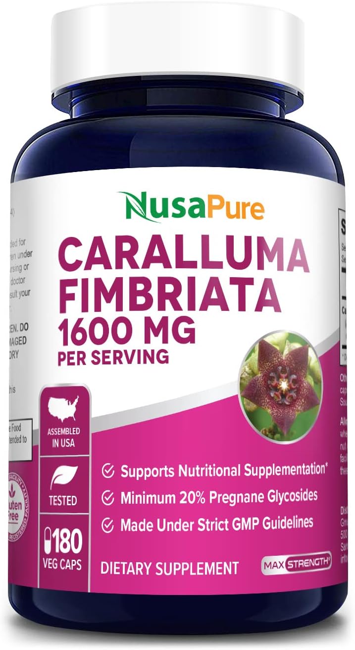 Nusapure Caralluma Fimbriata Max Strength 1600mg (180 Veggie Caps)
