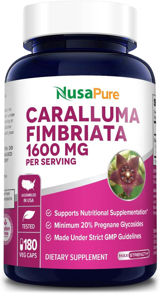 Nusapure Caralluma Fimbriata Max Strength 1600mg (180 Veggie Caps)