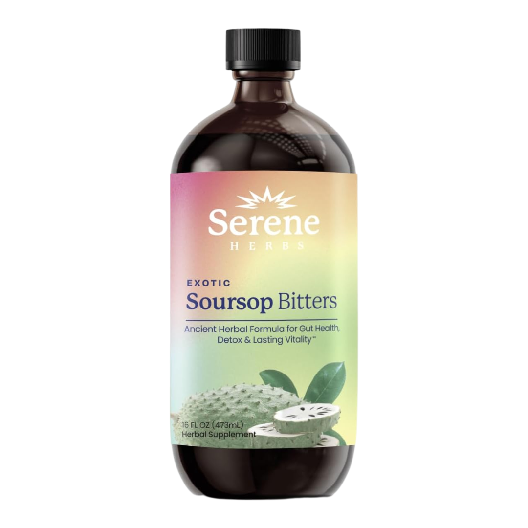 Serene Herbs Soursop Bitters Herbal Dietary Supplement, 16 oz / 473 ml