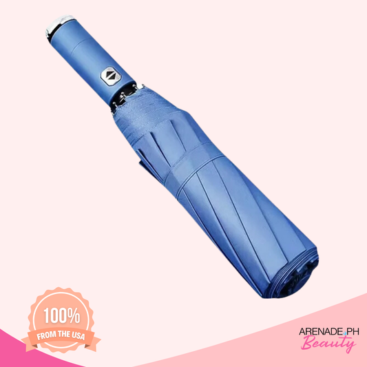 Automatic Folding Umbrella With UV Protection And Rotatable Flashlight By Honest Tools