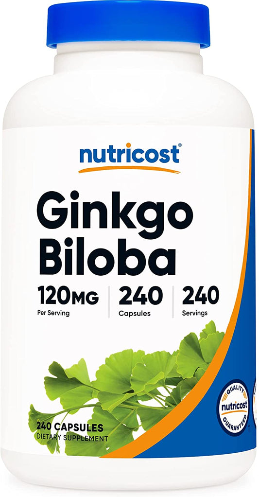 Nutricost Ginkgo Biloba 120mg Dietary Supplement 240 Capsules