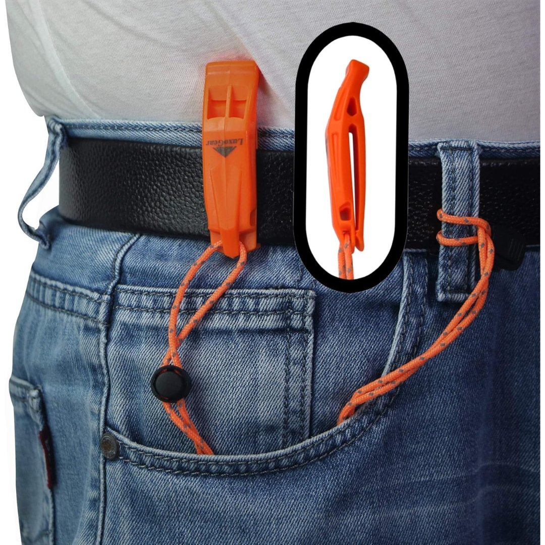 LuxoGear Emergency Whistle, Orange