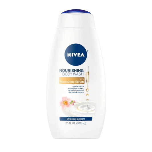 NIVEA Nourishing Body Wash with Nourishing Serum Botanical Blossom, 591 ml / 20 fl oz