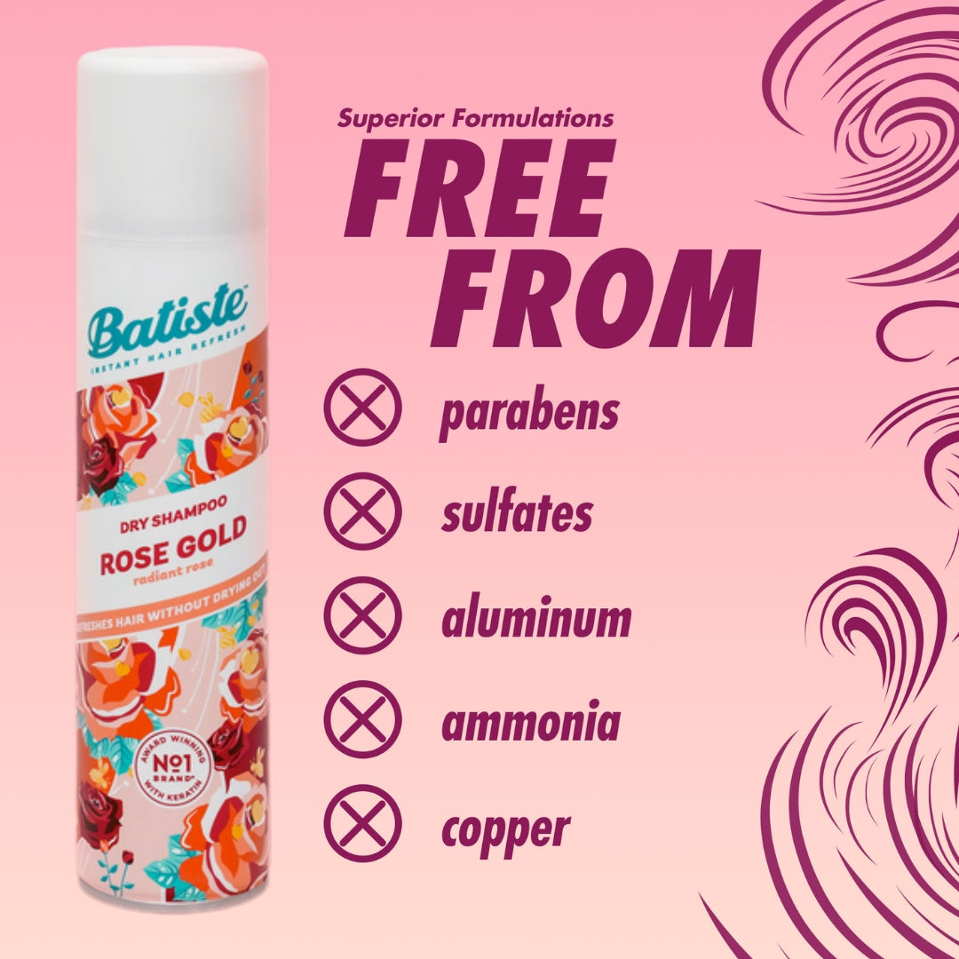 Batiste Dry Shampoo Rose Gold Radiant Rose, 200 ml / 120 g