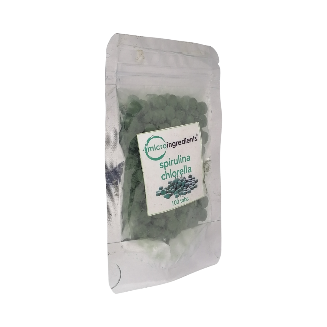 Trial Size Microingredients Spirulina Chlorella, 100 Tablet