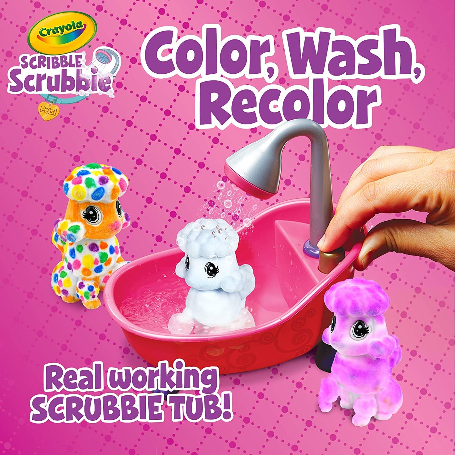 Crayola Scribble Scrubbie Pets Scrub Tub Animal Toy Set, Gift for Kids, Ages 3+