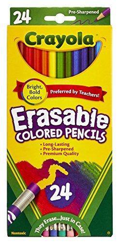 24 Count Crayola Erasable Colored Pencils
