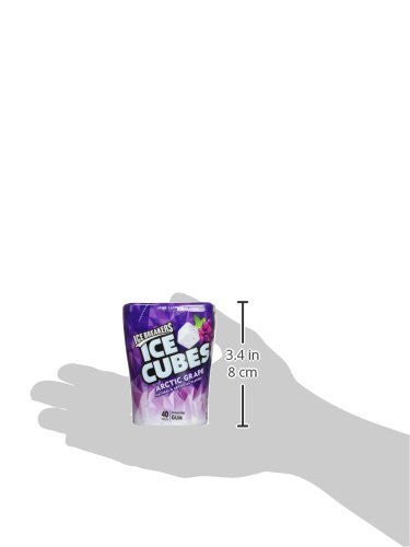 Ice Breakers Ice Cubes Sugar Free Gum with Xylitol, Arctic Grape, 40 Pieces