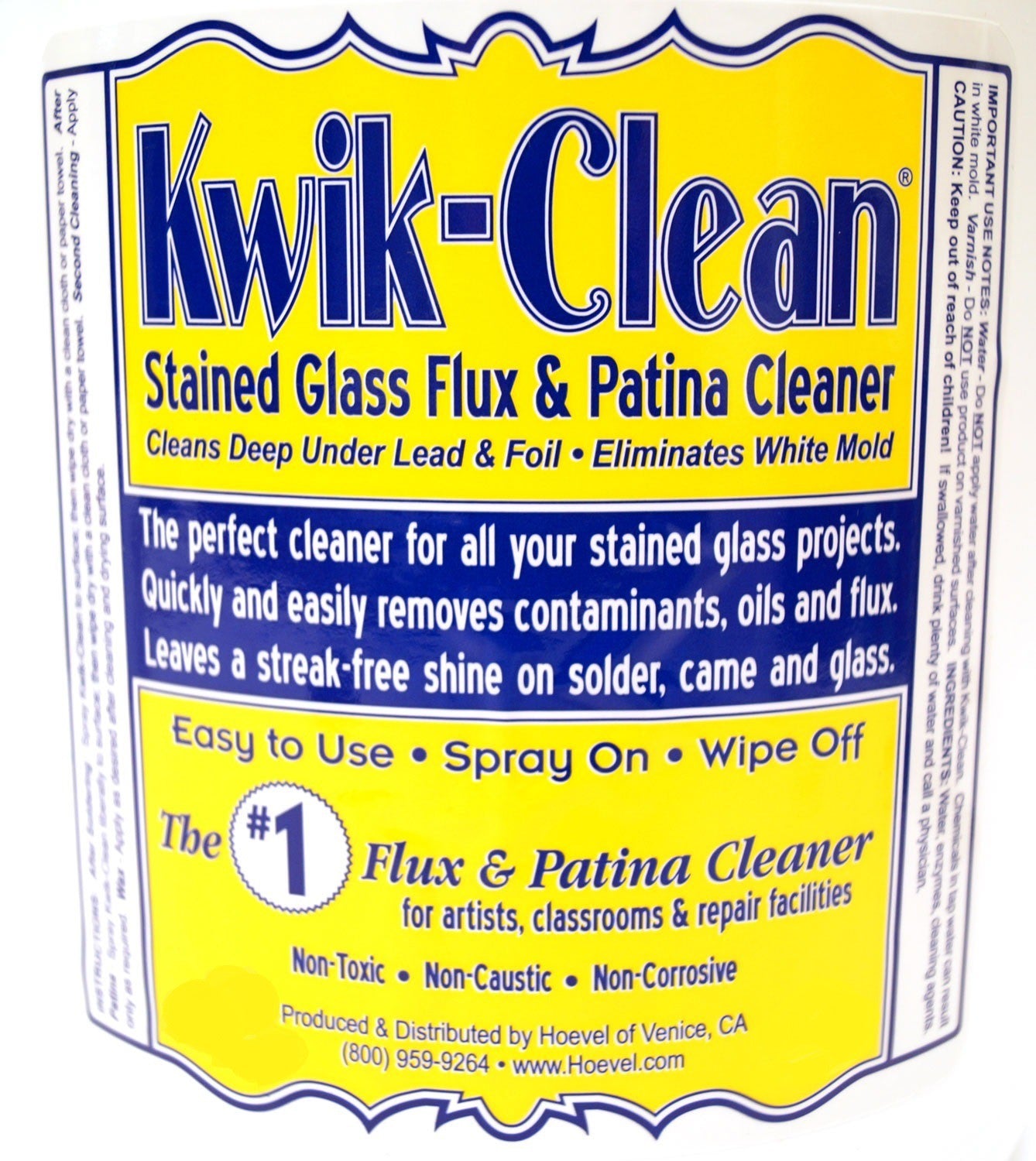 Kwik Clean Stained Glass Flux & Patina Cleaner 16 fl oz / 450 ml