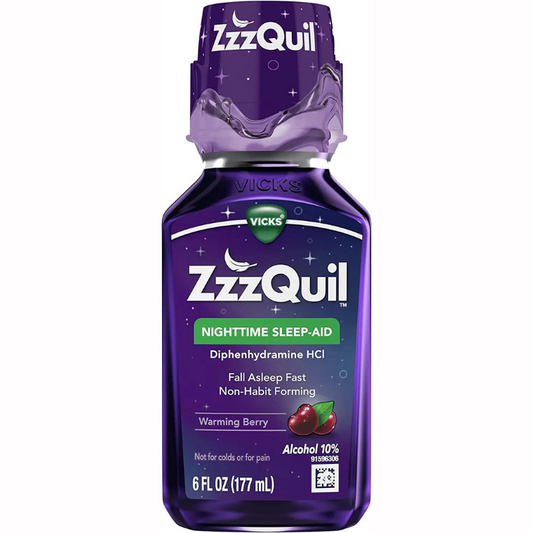 Vicks ZzzQuil Nighttime Sleep Aid 177ml (Warming Berry Liquid)