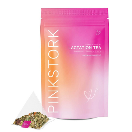 PinkStork Lactation Tea Organic Blackberry Lemonade Nursing Tea, Supports Breastfeeding 15 Sachets PACKAGING MAY VARY