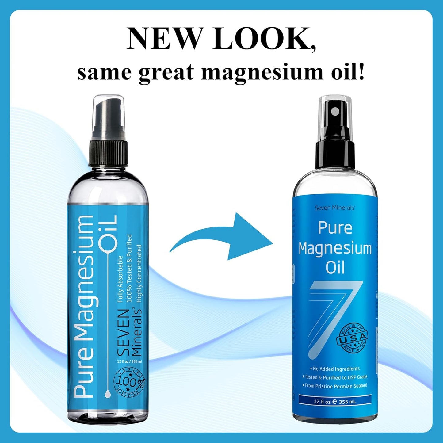 Seven Minerals Pure Magnesium Oil Spray 12 fl oz / 355ml