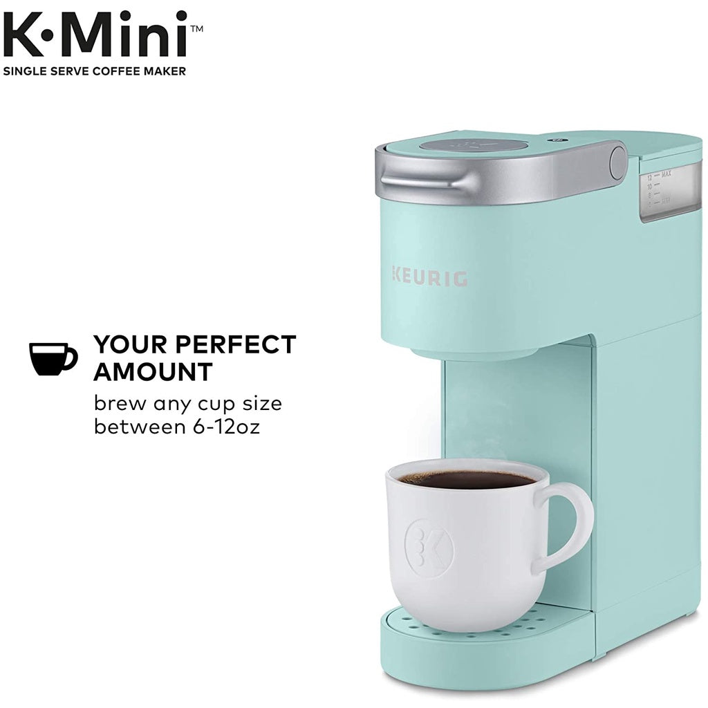 Keurig K-Mini Coffee Maker, Single Serve K-Cup Pod Coffee Brewer 6-12 oz. Brew Sizes, Oasis