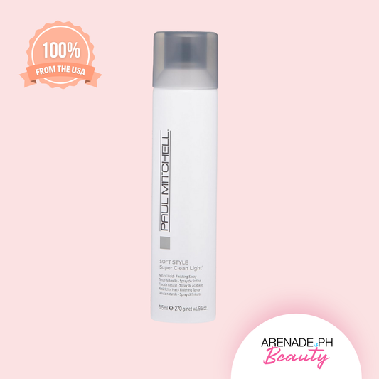 Paul Mitchell Soft Style Super Clean Light Finishing Hairspray, Natural Hold, Touchable Finish, For Fine Hair, 9.5 oz.