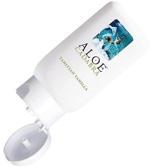 Aloe Cadabra Personal Lubricant and Moisturizer 95% Organic Aloe Vera, Flavored Tahitian Vanilla, 2.5 Ounce NO BOX