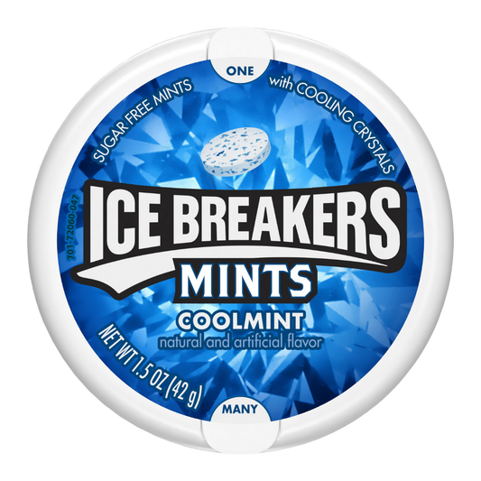 Ice Breakers Cool Mint Sugar Free with Cooling Crystals, 1.5 oz / 42 g