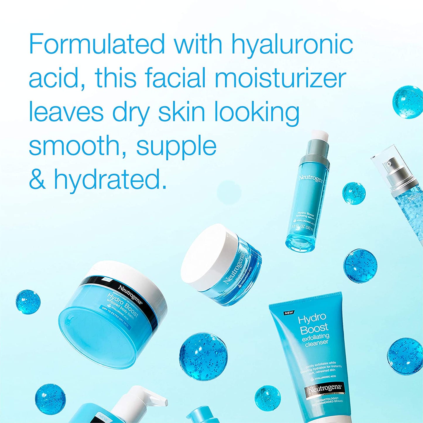 Neutrogena Hydro Boost Hyaluronic Acid Hydrating Gel-Cream Face Moisturizer NO BOX