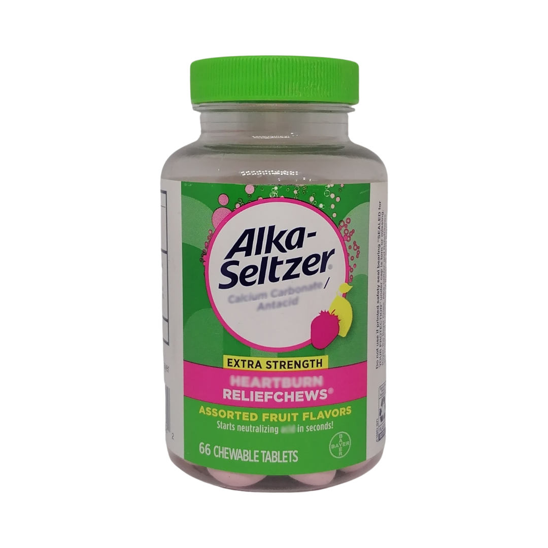 Alka-Seltzer Extra Strength Acid Neutralizer Assorted Fruit Flavors, 66 Tablets