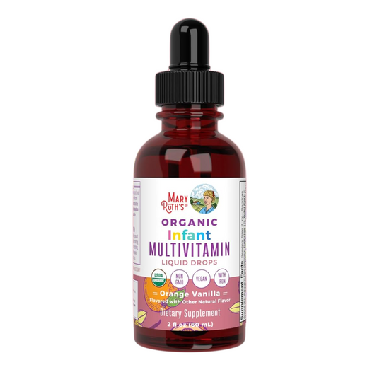 Mary Ruth's Organic with Iron Infant Multivitamin for Immune Support Orange Vanilla, 60 ml / 2 fl oz
