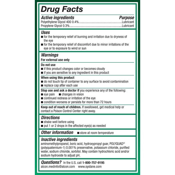 Systane Lubricant Eye Drops Ultra High Performing Dry Eye Relief, 1/3 fl.oz / 10ml PACKAGING MAY VARY