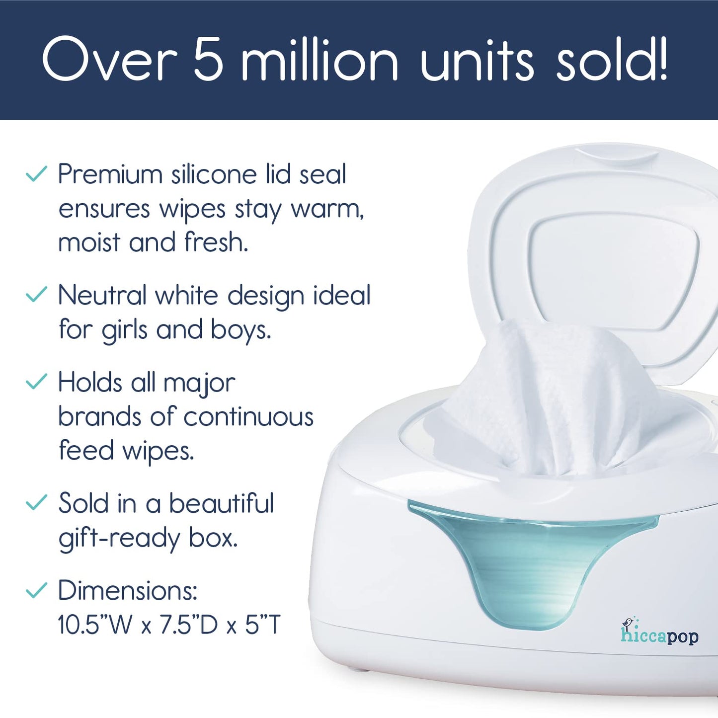 Hiccapop Baby Wipe Warmer with Changing Light Newborn Essentials