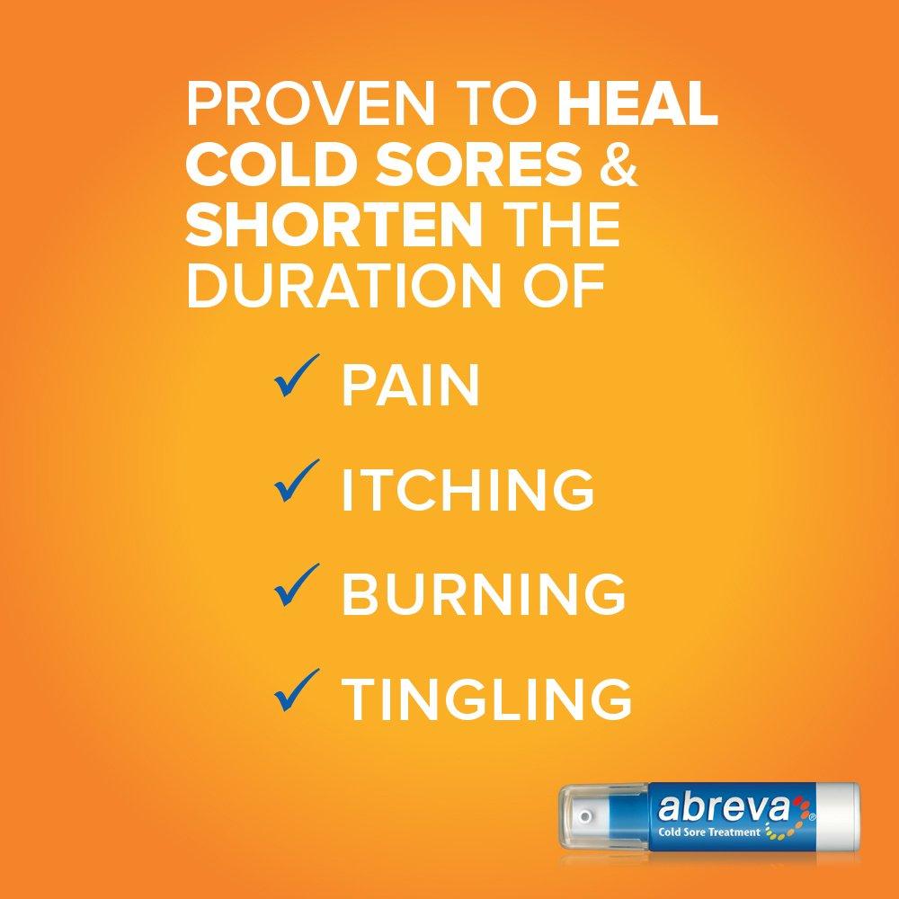 Abreva 10% Cream Pump, Only FDA Approved Treatment for Cold Sore/Fever Blister, 2 grams