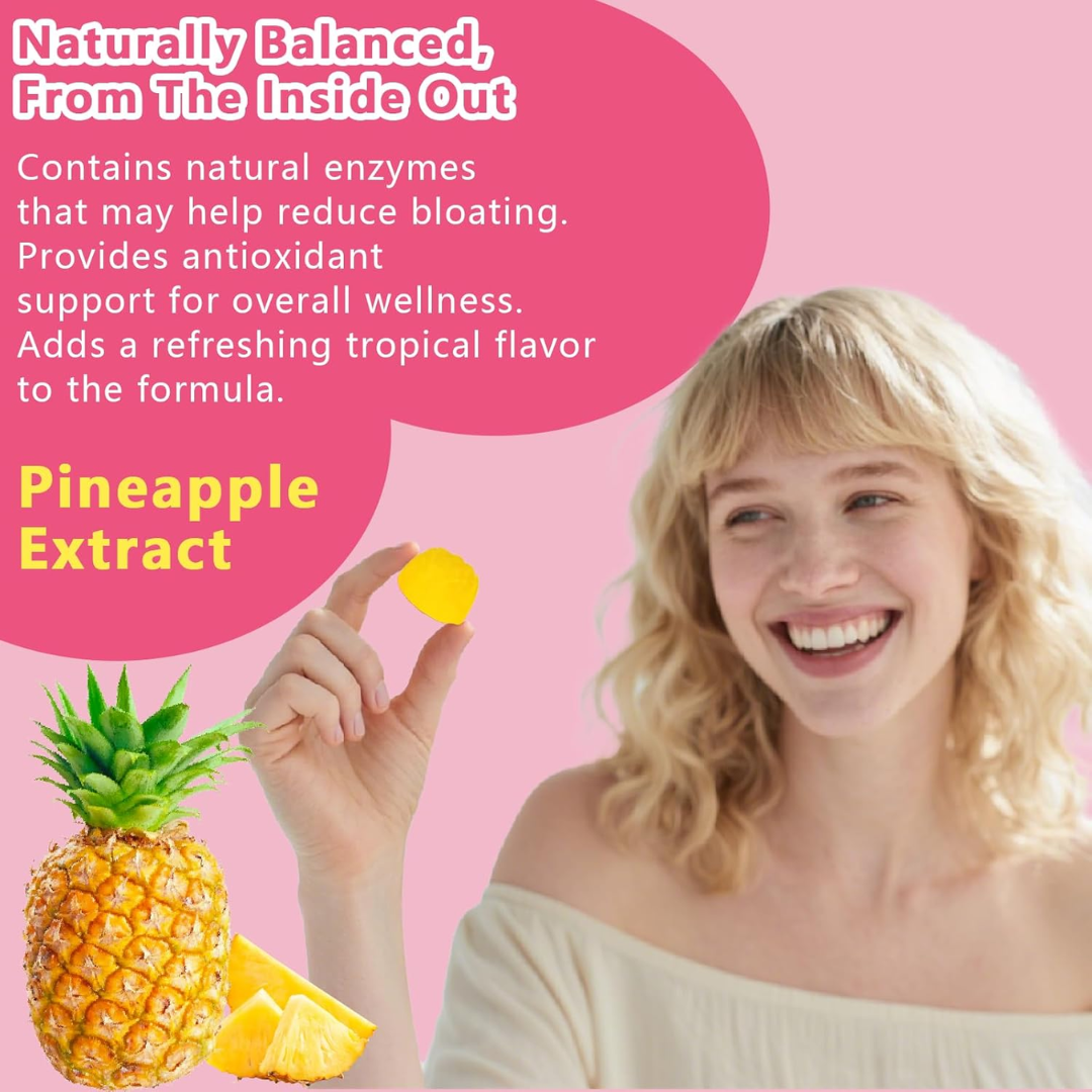 Itiban Women's Probiotic + Slippery Elm Pineapple, 60 Gummies