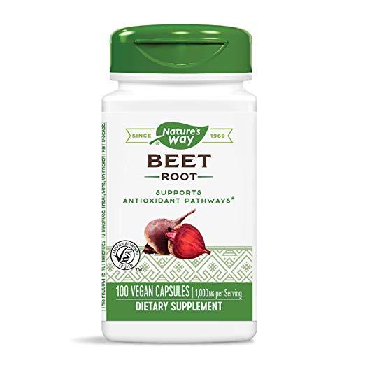 Nature's Way Beet Root, Supports Antioxidant Pathways 100 Vegan Capsules (1,000mg per serving)