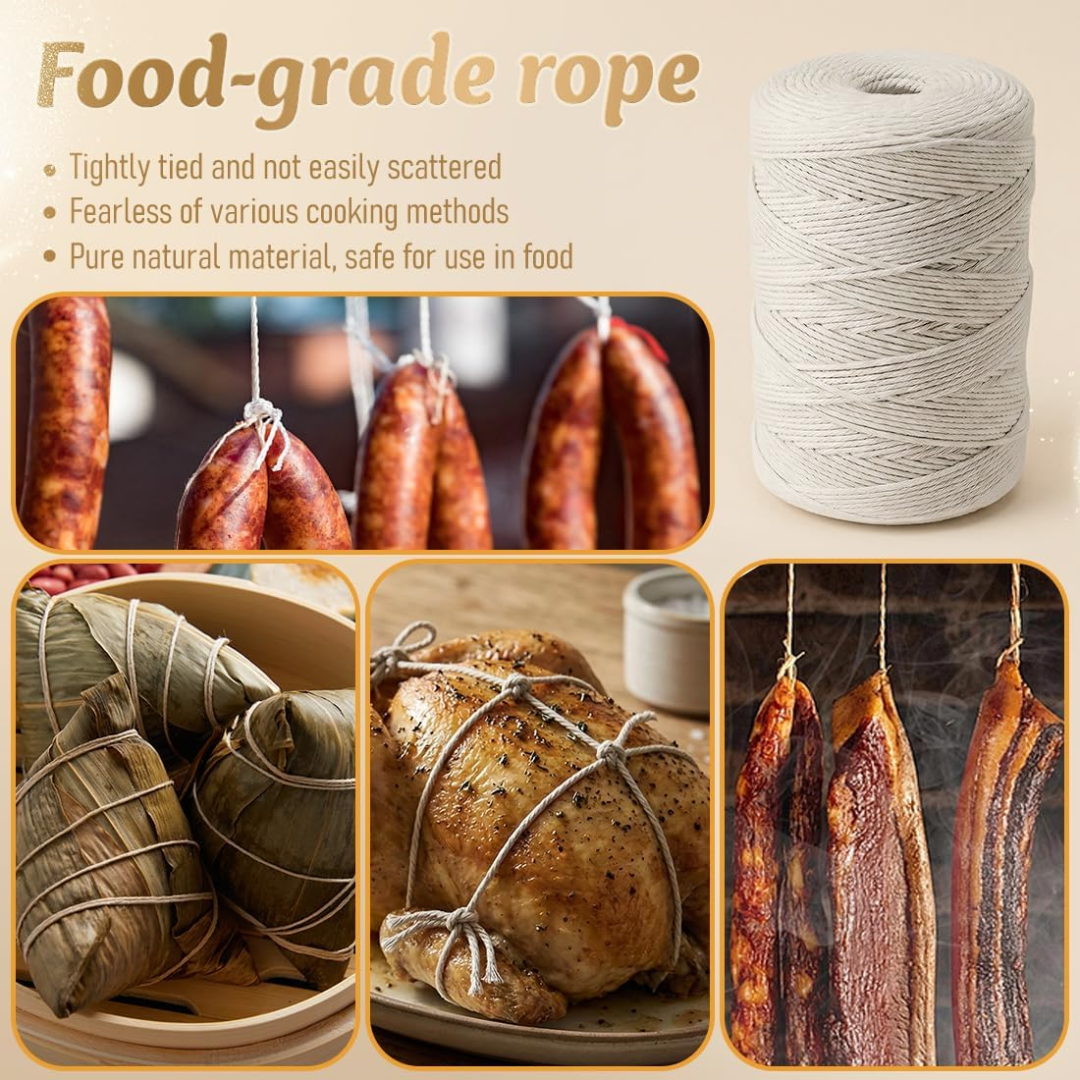Smart & Casual Natural White Cotton Twine, 700 ft