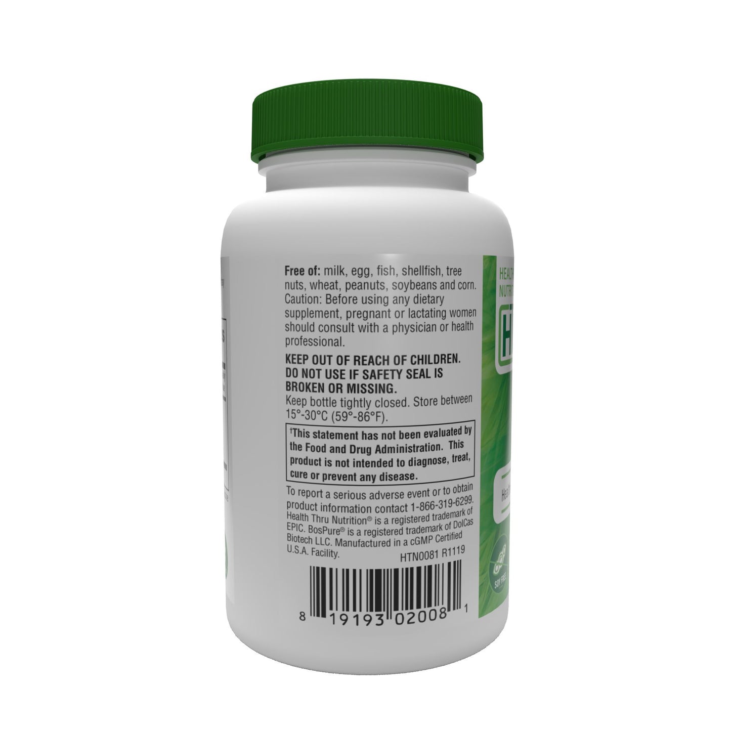 Health Thru Nutrition Boswellia BosPure® 300mg (NON-GMO) 60 Vegecaps Healthy Inflammatory Response Support