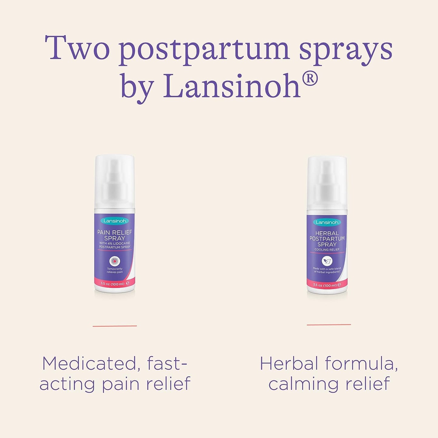 Lansinoh Herbal Postpartum Spray Cooling Relief - 3.5oz / 100ml