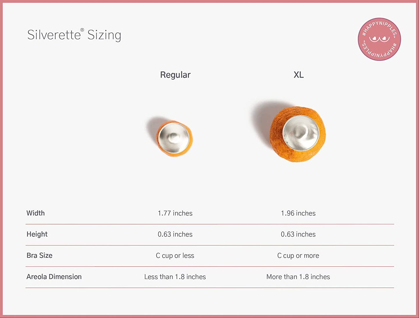 Silverette 925 Silver Metal Healing Nipple Cover Guards Soothe & Protect Nipples Regular Size 1 Pair