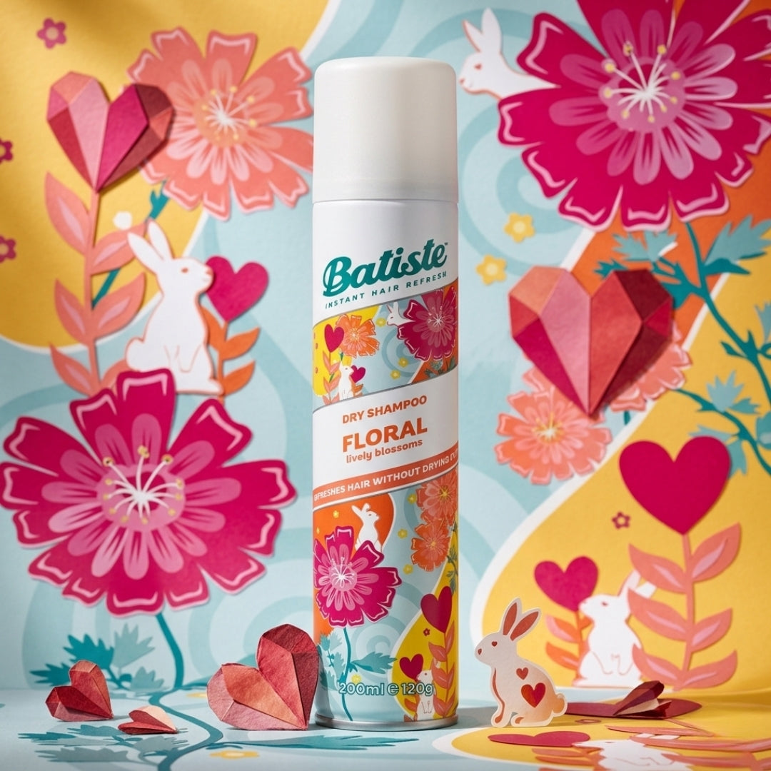 Batiste Dry Shampoo Floral Lively Blossoms, 200 ml / 120 g