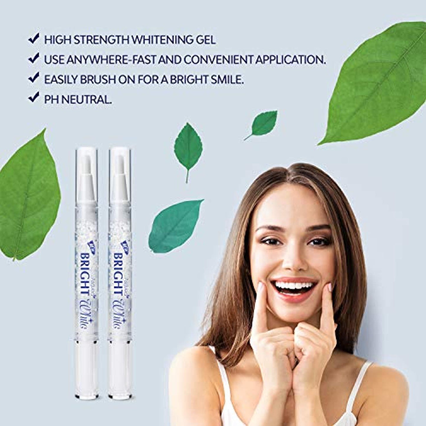 AsaVea Teeth Whitening Pen (2 Pack), 20 Uses, Effective, Painless, No Sensitivity, Travel Friendly, Easy To Use, Beautiful White Smile, Natural