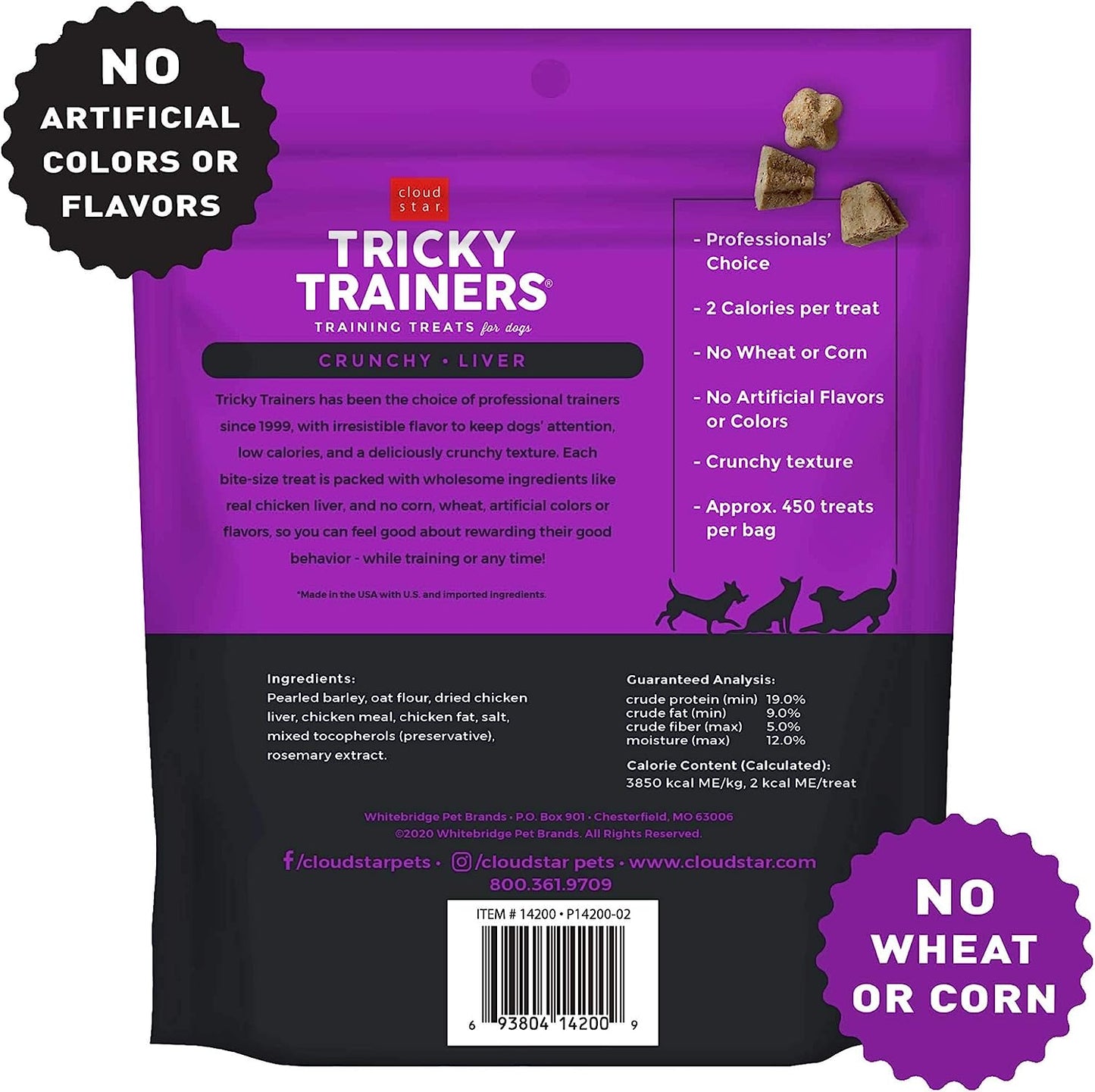 Tricky Trainers Crunchy with Chicken Liver 450 treats 227g