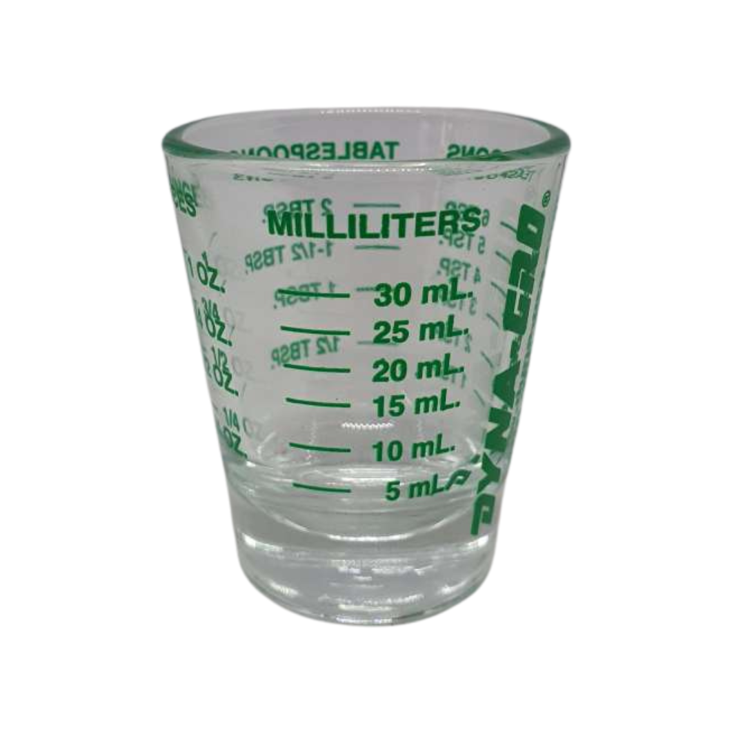 Dyna-Gro Mini Measure  Shot Glass 1oz, 6 Tsp, 2 Tbs, 30ml