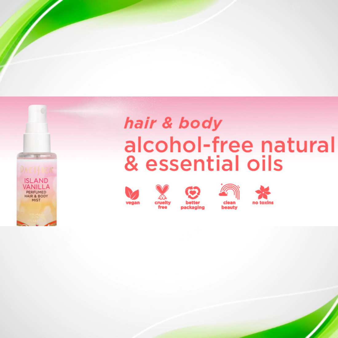 Pacifica Perfume Hair and Body Mist Island Vanilla 6Fl Oz/177ml