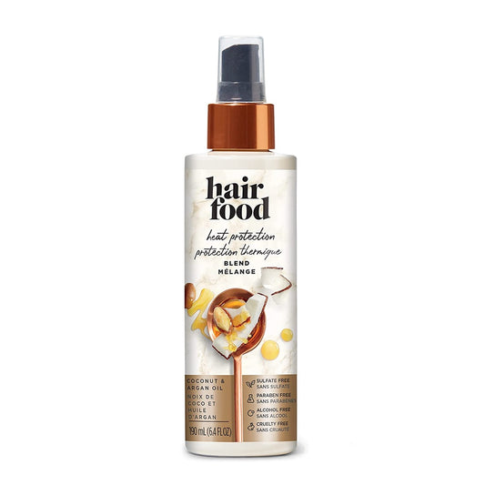 Hair Food Coconut & Argan Oil Heat Protectant Spray Blend, 6.4 fl oz (190mL)