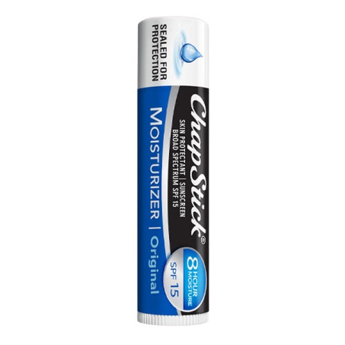 ChapStick Lip Moisturizer and Skin Protectant Lip Balm Tube SPF 15, Original Flavor, 1 Blister 3 Count
