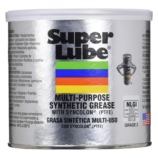 Super Lube Multi-Purpose Synthetic Grease With Syncolon (PTFE) NLGI 2 Translucent White 14oz