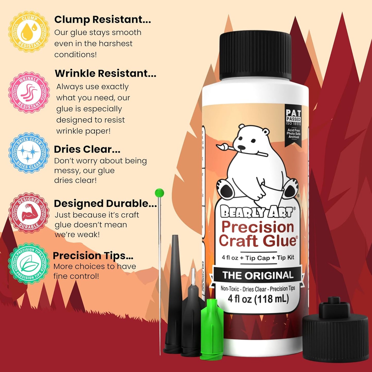 Bearly Art Precision Craft Glue 4 oz / 118ml