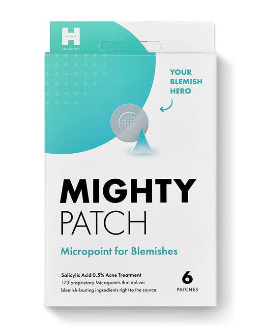Mighty Patch Micropoint for Blemishes, Hydrocolloid Acne Spot Treatment for Early Stage and Deep Hidden Pimples, 6 Patches