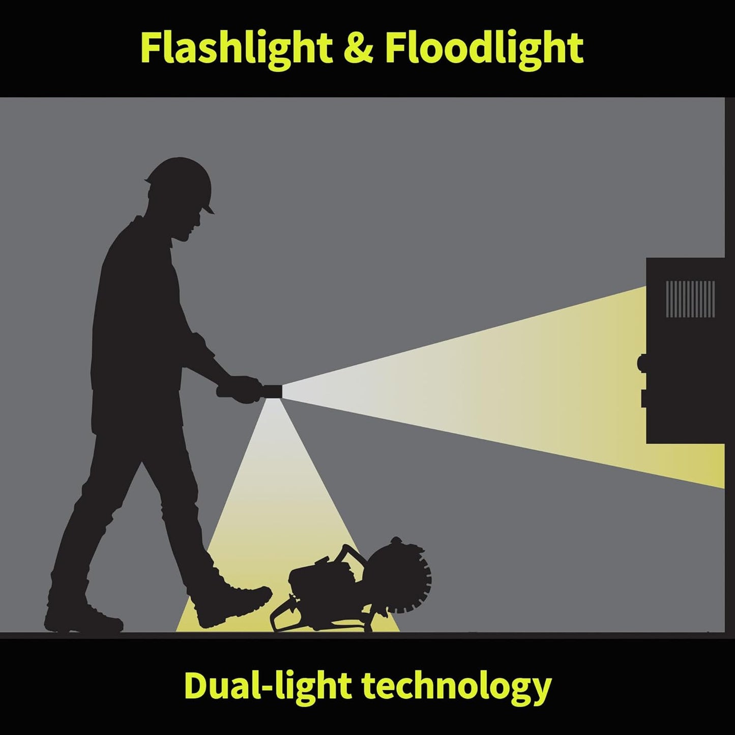 Nightstick XPP-5422GMX X-Series Intrinsically Safe Dual-Light Flashlight with Dual Magnets, Green/Black
