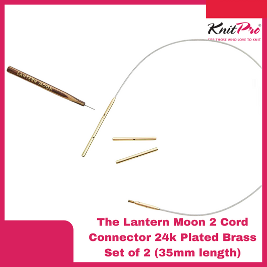 The Lantern Moon 2 Cord Connector 24k Plated Brass Set of 2 (35mm length) 350623