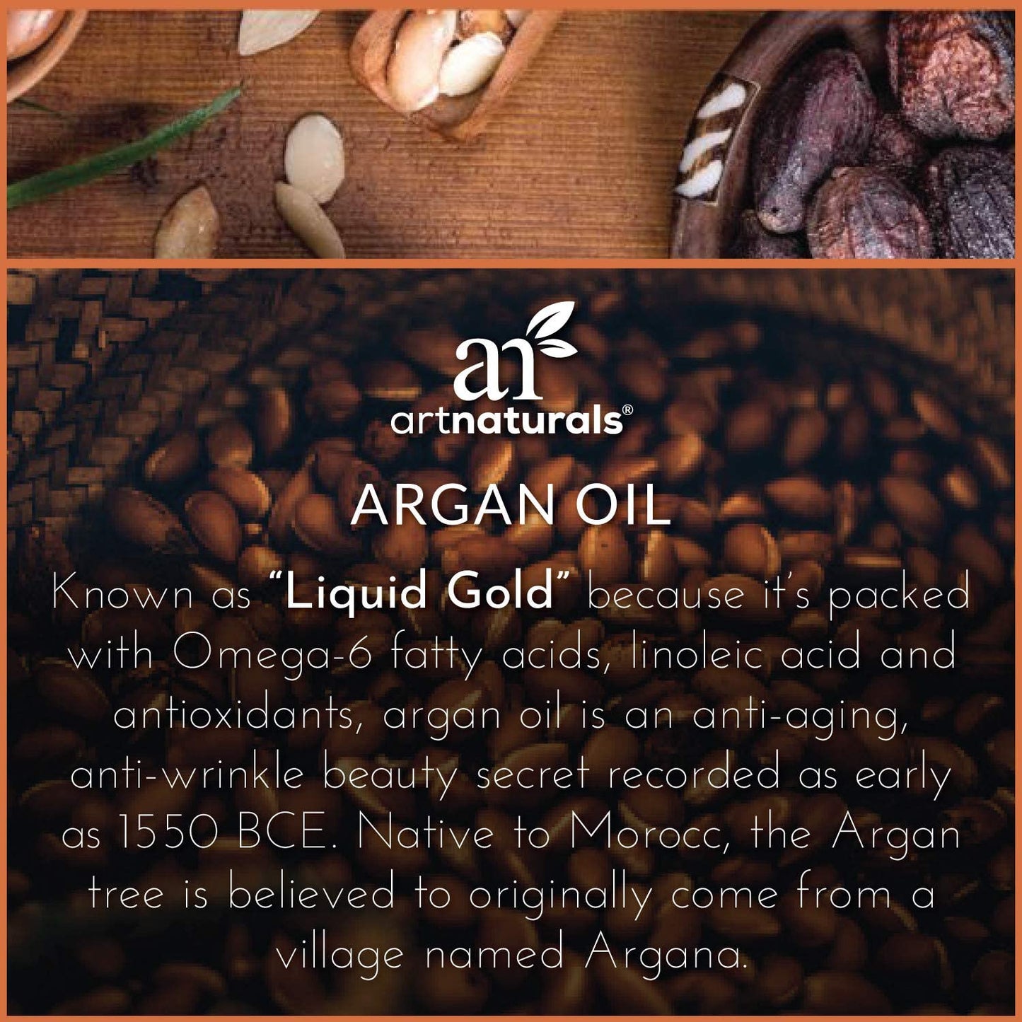 artnaturals Organic Morrocan Argan Oil for Hair, Face & Skin 100% Pure Natural, Cold Pressed & Vegan, 4 fl.oz / 118 ml