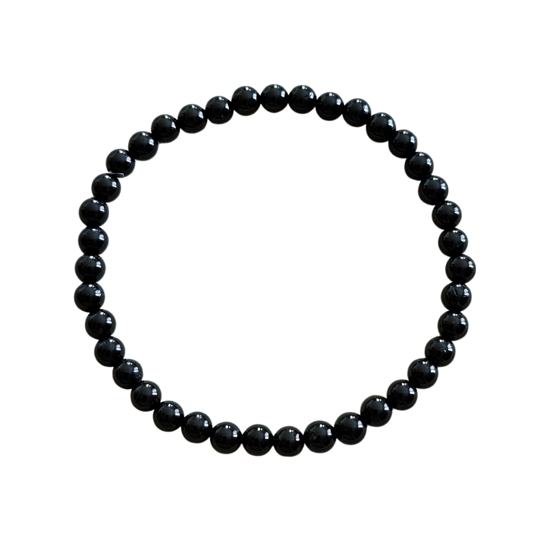 AD Beads Handmade Gemstone Bracelet Black Tourmaline, 4mm
