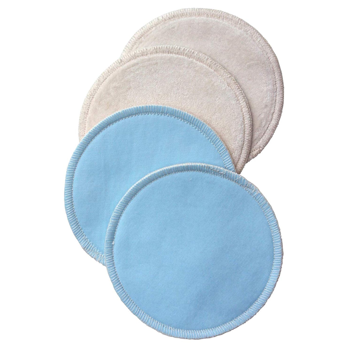Bamboobies Washable Nursing Pads For Breastfeeding, Reusable Breast Pads, 2 Overnight Pairs (4 Pads)