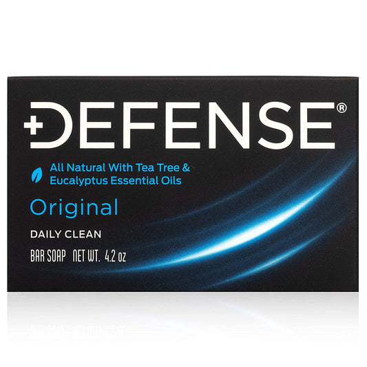 Defense Original Daily Clean Bar Soap with Tea Tree and Eucalyptus Essential Oils, 4.2 oz.