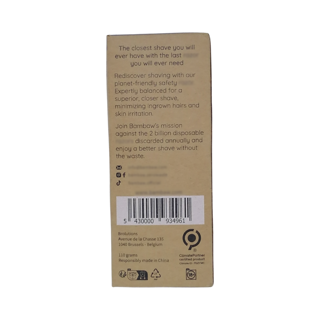 Bambaw Safety Shaver with 5 Double Edge Spare